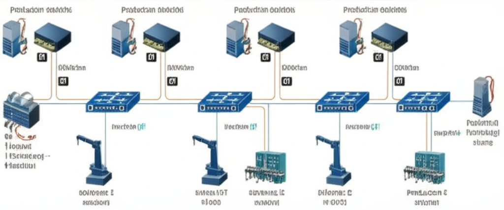 Manufacturing network infrastructure diagram