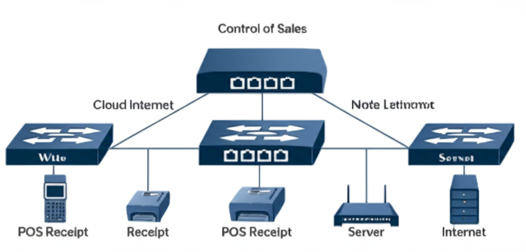 Retail POS network diagram
